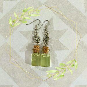 {Handmade} Steampunk Bottle Earrings / Eclectic / Artsy / Fairycore / Whimsygoth